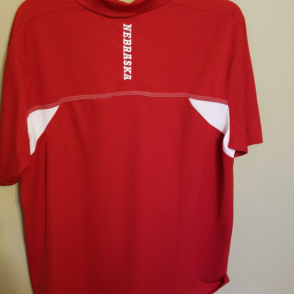 NEBRASKA HUSKERS ADIDAS CLIMALITE POLO SHIRT SIZE 2XL ADULT