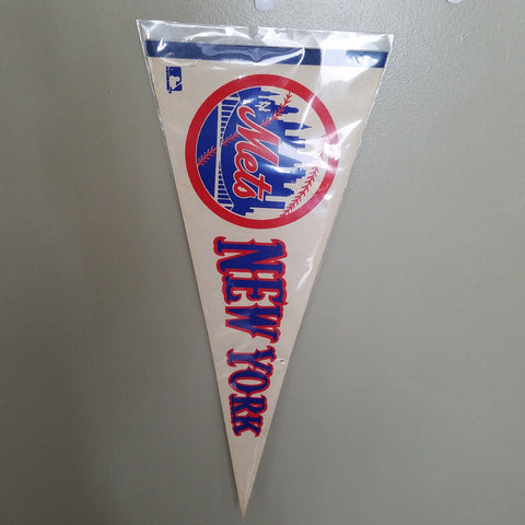 NEW YORK METS VINTAGE THROWBACK LOGO  FELT PENNANT WITH HOLDER