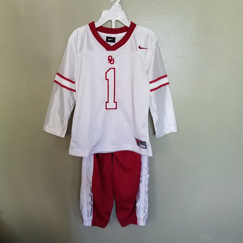 OKLAHOMA SOONERS 2 PIECE NIKE FOOTBALL JERSEY SIZE 2T, 3T, 4T YOU PICK YOUTH