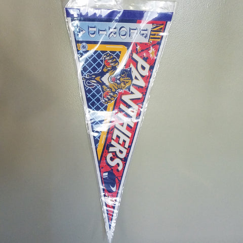 FLORIDA PANTHERS VINTAGE NHL FELT PENNANT WITH HOLDER