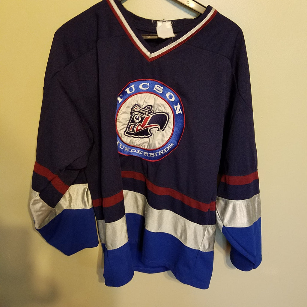 TUCSON THUNDERBIRDS VINTAGE HOCKEY JERSEY SIZE LARGE ADULT