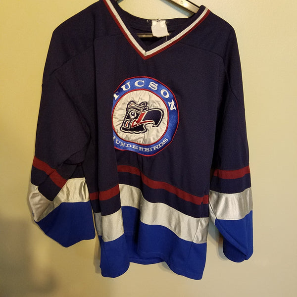 TUCSON THUNDERBIRDS VINTAGE HOCKEY JERSEY SIZE LARGE ADULT