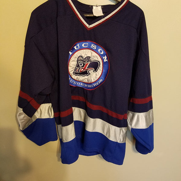 TUCSON THUNDERBIRDS VINTAGE HOCKEY JERSEY SIZE LARGE ADULT