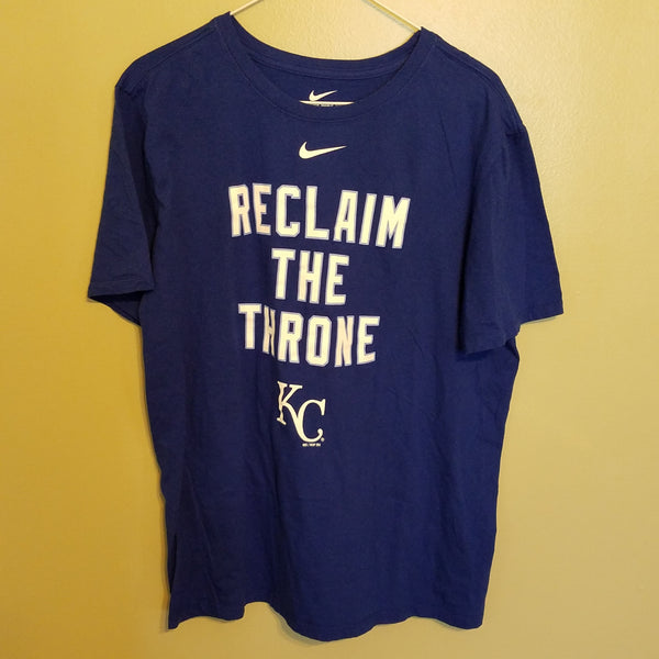 KANSAS CITY ROYALS NIKE RECLAIM THE CROWN BASEBALL SIRT SIZE LARGE  ADULT