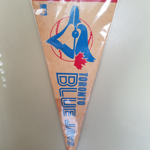 TORONTO BLUE JAYS VINTAGE THROWBACK LOGO  FELT PENNANT WITH HOLDER