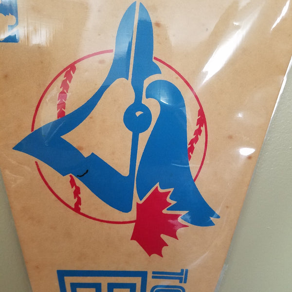 TORONTO BLUE JAYS VINTAGE THROWBACK LOGO  FELT PENNANT WITH HOLDER