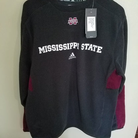 MISSISSIPPI STATE BULLDOGS ADIDAS FLEECE SWEATSHIRT SIZE SMALL ADULT NWT