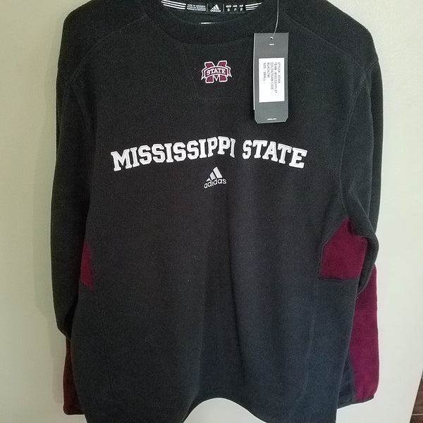 MISSISSIPPI STATE BULLDOGS ADIDAS FLEECE SWEATSHIRT SIZE SMALL ADULT NWT