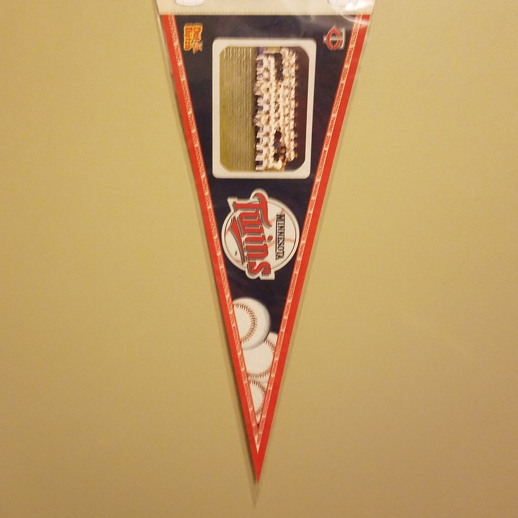 MINNESOTA TWINS 2004 TEAM PHOTO FELT PENNANT WITH HOLDER