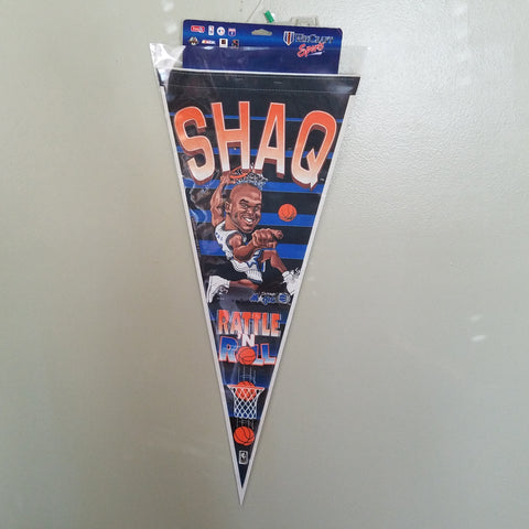 ORLANDO MAGIC SHAQ O'NEAL VINTAGE FELT PENNANT WITH HOLDER