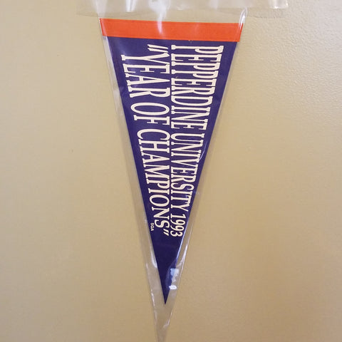 PEPPERDINE WAVES YEAR OF CHAMPIONS NCAA VINTAGE FELT PENNANT WITH HOLDER