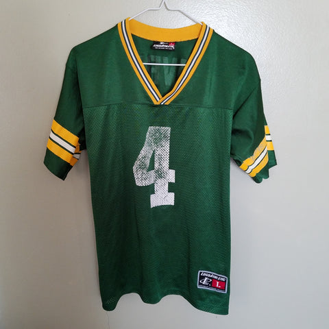 GREEN BAY PACKERS BRETT FAVRE FOOTBALL JERSEY SIZE LARGE YOUTH