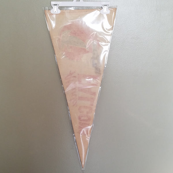 ATLANTA FALCONS RED HELMET 2 BAR HELMET VINTAGE FELT PENNANT WITH HOLDER