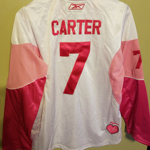 PHILADELPHIA FLYERS WOMANS PINK HOCKEY JERSEY SIZE MEDIUM  ADULT