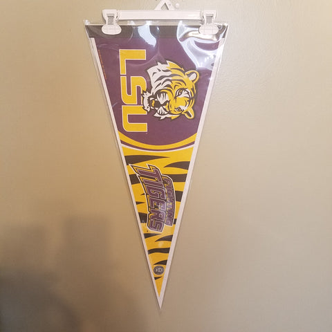 LSU FIGHTING TIGERS NCAA VINTAGE FELT PENNANT WITH HOLDER