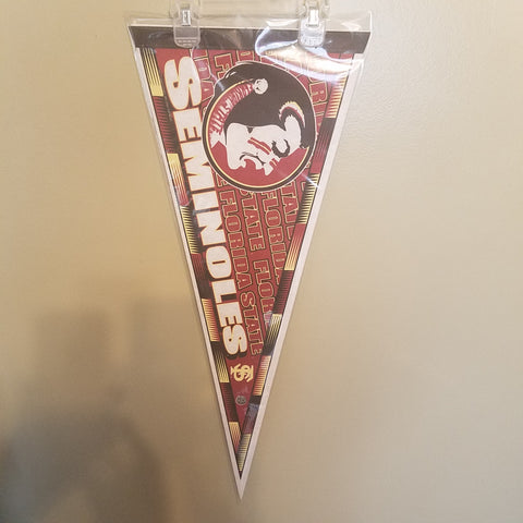 FLORIDA STATE SEMINOLES NCAA VINTAGE FELT PENNANT WITH HOLDER