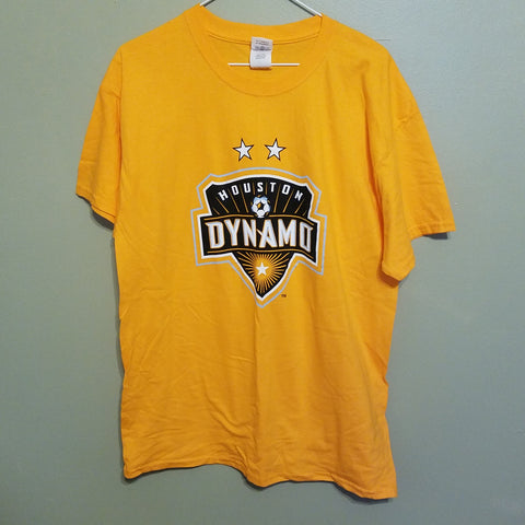 HOUSTON DYNAMO SOCCER T SHIRT SIZE LARGE ADULT