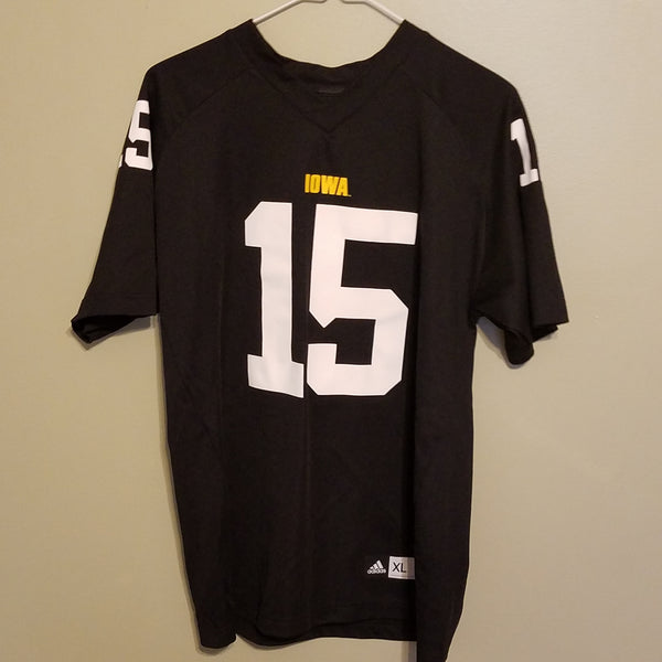 IOWA HAWKEYES ADIDAS FOOTBALL JERSEY SIZE XL 18-20 YOUTH