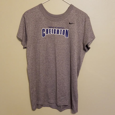 CREIGHTON BLUE JAYS  NIKE VOLLEYBALL DRI FIT  WOMANS SHIRT  SIZE XL ADULT