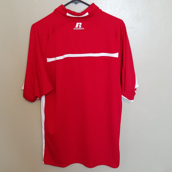 NEBRASKA HUSKERS RUSSELL POLO SHIRT SIZE MEDIUM ADULT