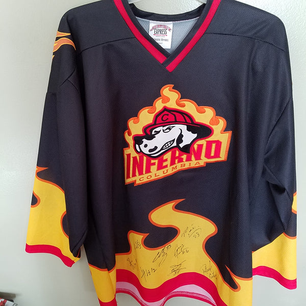 COLUMBIA INFERNO  AUTOGRAPHED  HOCKEY JERSEY JERSEY SIZE XL  ADULT