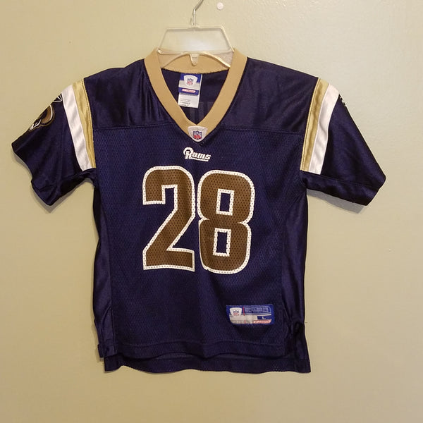 ST LOUIS RAMS MARSHALL FAULK FOOTBALL JERSEY SIZE LARGE 7 YOUTH
