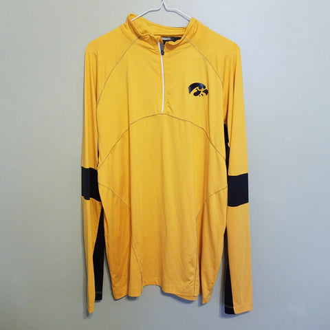 IOWA HAWKEYES LIGHTWEIGHT 1/4 ZIP SHIRT JACKET SIZE LARGE ADULT