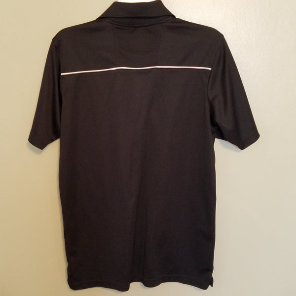 NEBRASKA HUSKERS RUSSELL BLACK POLO SHIRT SIZE MEDIUM ADULT