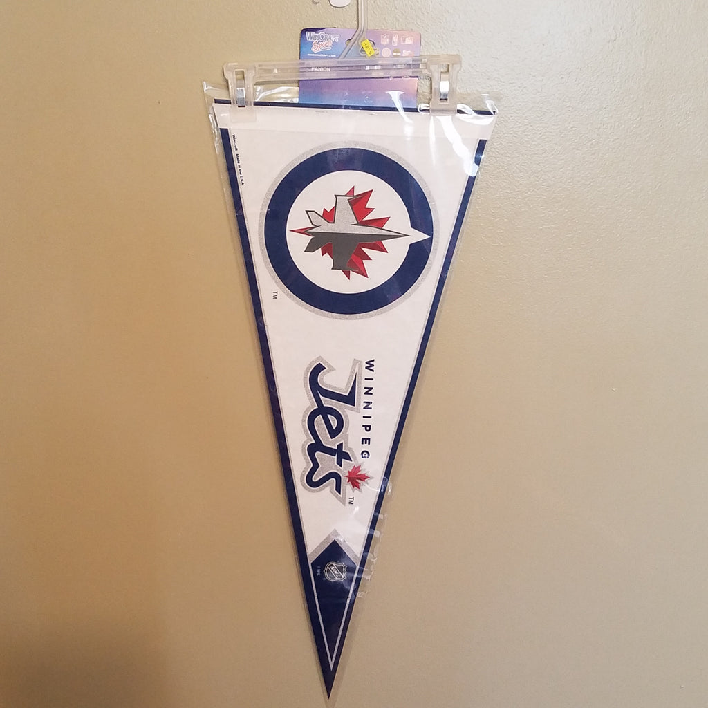 WINNEPEG JETS NHL FELT PENNANT WITH HOLDER #1