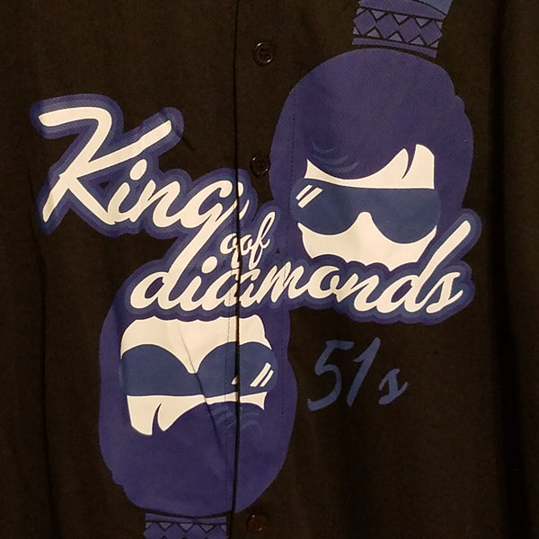 LAS VEGAS 51"S KINGS OF THE DIAMONDS BASEBALL JERSEY SIZE XL  ADULT