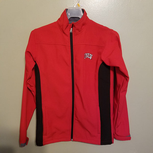 UNLV REBELS NEVADA LAS VEGAS RUNNUNG REBELS  FULL ZIP UP LINED JACKET SIZE SMALL ADULT