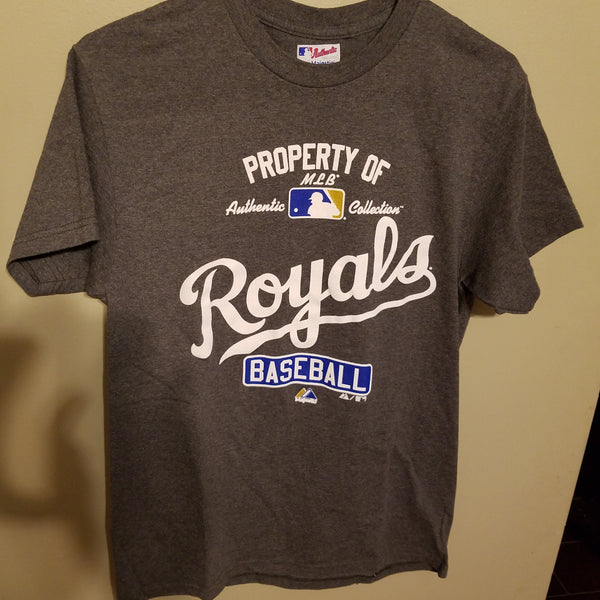 KANSAS CITY ROYALS PROPERTY OF MAJESTIC T SHIRT SIZE MEDIUM ADULT