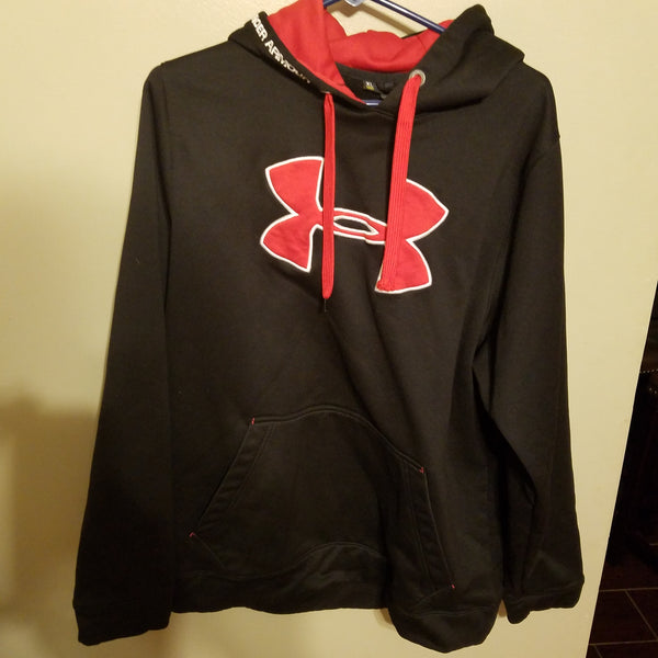 UNDER ARMOUR BLACK RED SWEATSHIRT SIZE XL ADULT