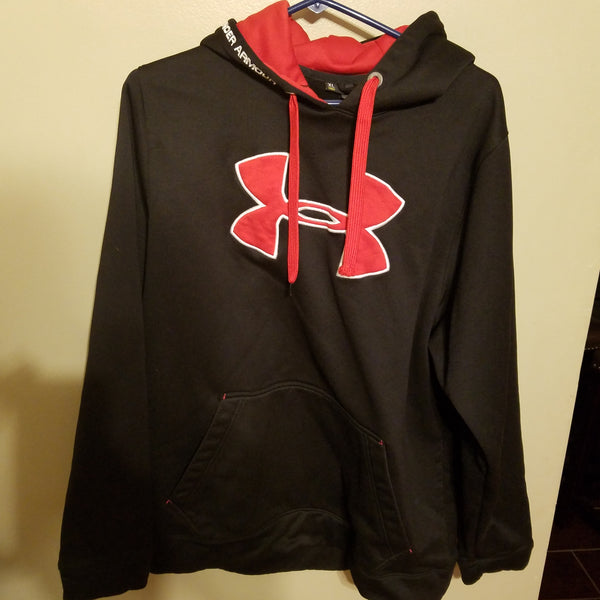 UNDER ARMOUR BLACK RED SWEATSHIRT SIZE XL ADULT