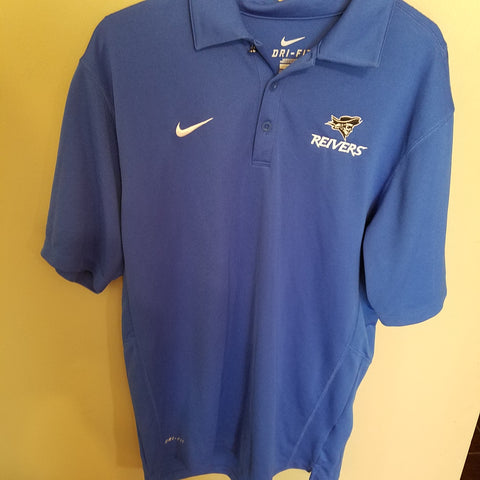 IOWA WESTERN REIVERS NIKE POLO SHIRT SIZE MEDIUM ADULT DRI FIT