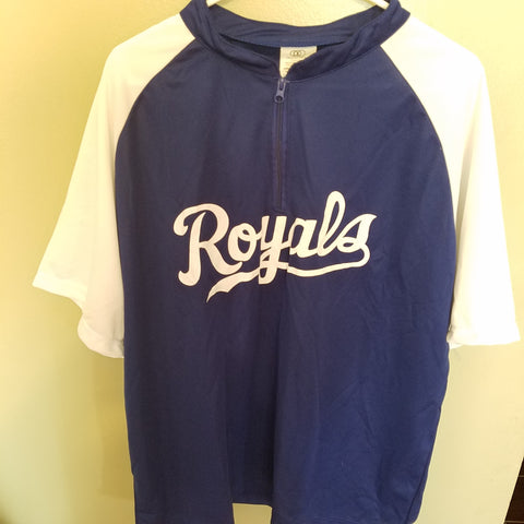 KANSAS CITY ROYALS BATTING PRACTICE PULL OVER SHIRT SIZE XL ADULT