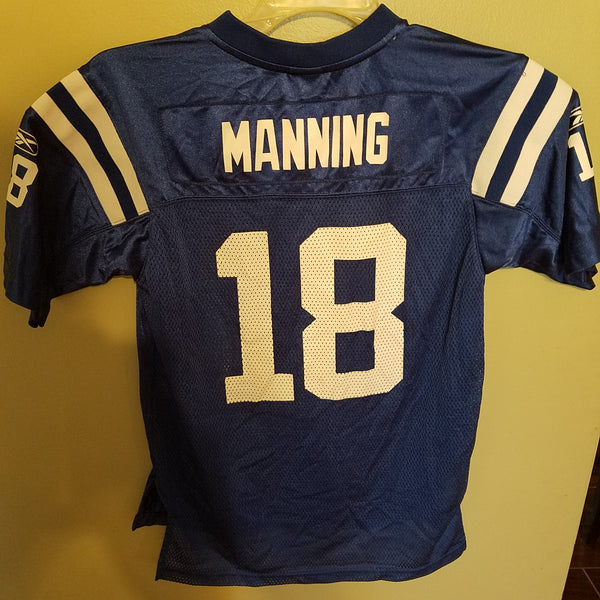 INDIANAPOLIS COLTS PEYTON MANNING  FOOTBALL JERSEY  SIZE LARGE #18 YOUTH