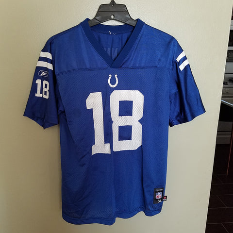 INDIANAPOLIS COLTS PEYTON MANNING REEBOK FOOTBALL JERSEY SIZE XL YOUTH #18