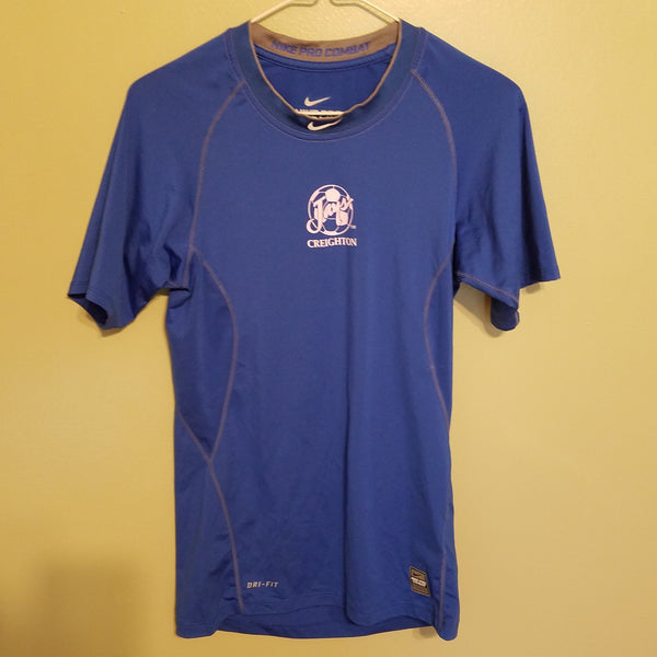 CREIGHTON BLUEJAYS NIKE PRO COMBAT PERFORMANCE SHIRT SIZE XS  ADULT