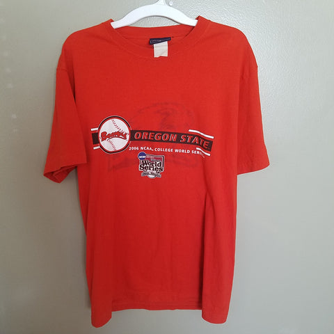 OREGON STATE BEAVERS  CWS T SHIRT SIZE MEDIUM ADULT COLLEGE WORLD SERIES