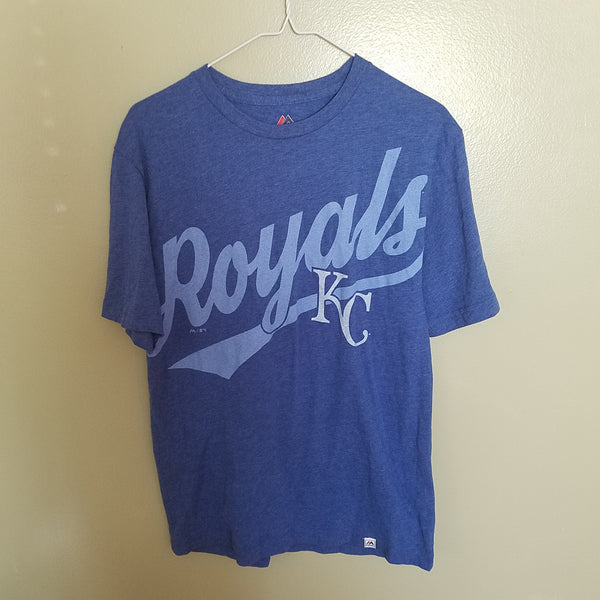 KANSAS CITY ROYALS BASEBALL MAJESTIC SHIRT SIZE MEDIUM ADULT