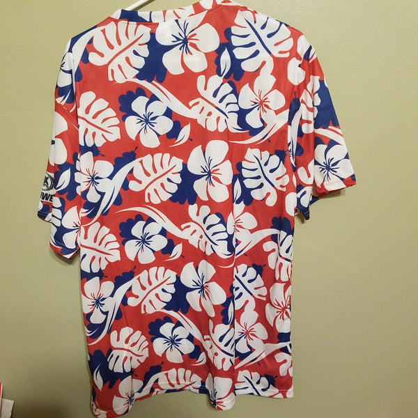 TEXAS RANGERS UNIQUE HAWAIIAN PARTY BASEBALL JERSEY SIZE XL  ADULT