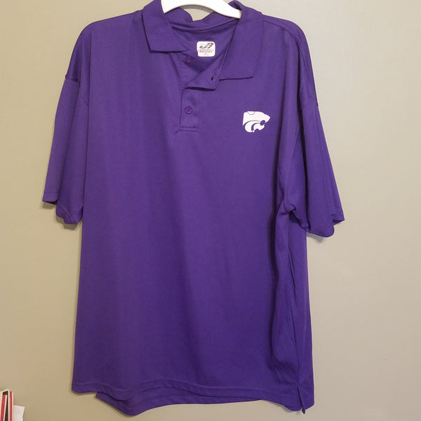 KANSAS STATE WILDCATS POLO SHIRT SIZE 2XL ADULT