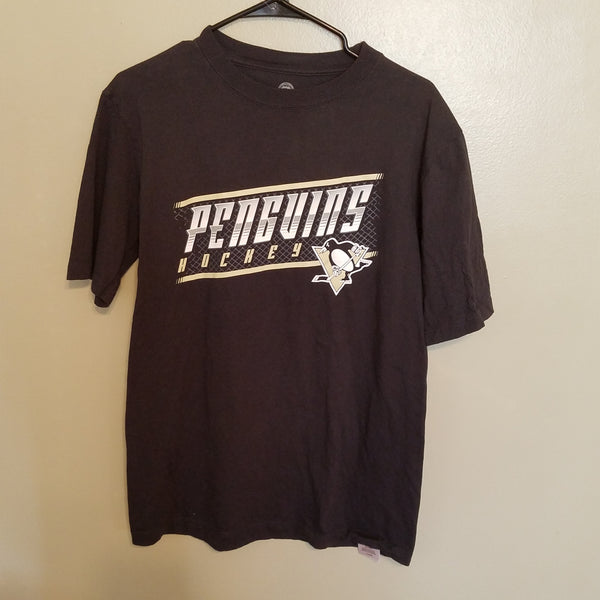 PITTSBURGH PENGUINS BLACK T SHIRT SIZE MEDIUM ADULT