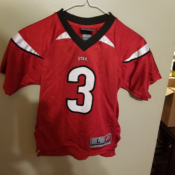 UTAH UTES FOOTBALL JERSEY SIZE LARGE 7 YOUTH