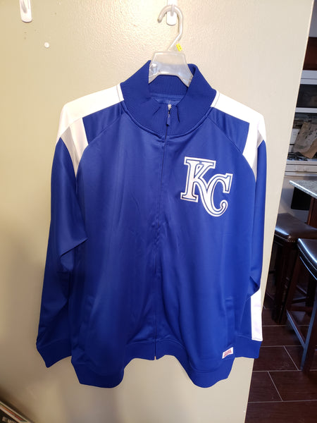 KANSAS CITY ROYALS STITCHES NWT TRACK JACKET SWEATSHIRT 2XL NEW