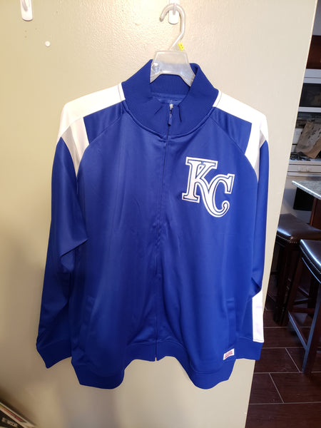 KANSAS CITY ROYALS STITCHES NWT TRACK JACKET SWEATSHIRT 2XL NEW