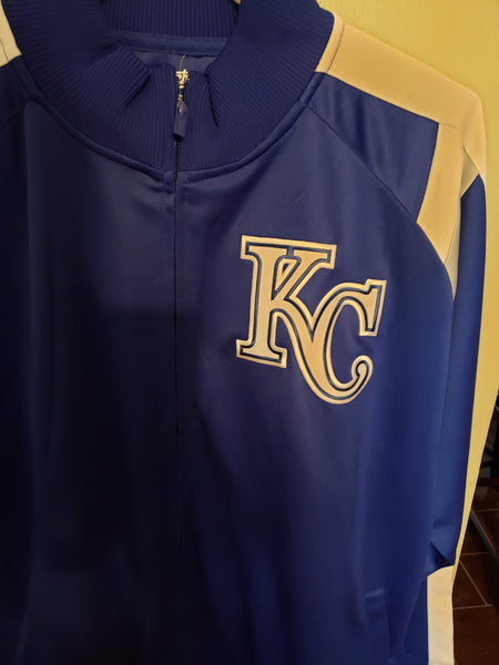 KANSAS CITY ROYALS STITCHES NWT TRACK JACKET SWEATSHIRT 2XL NEW