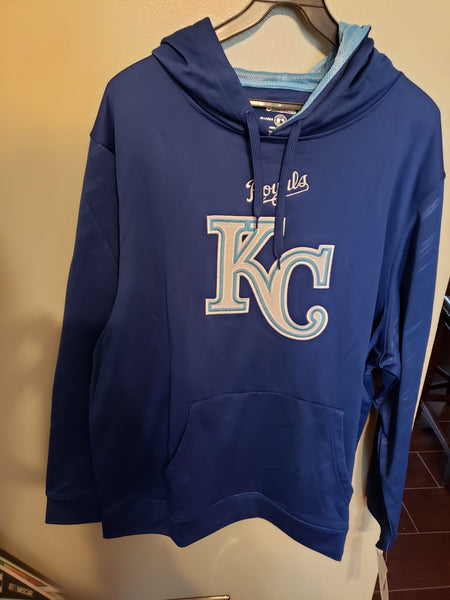 KANSAS CITY ROYALS STITCHES NWT PULL OVER HOODIE SWEATSHIRT 2XL NEW