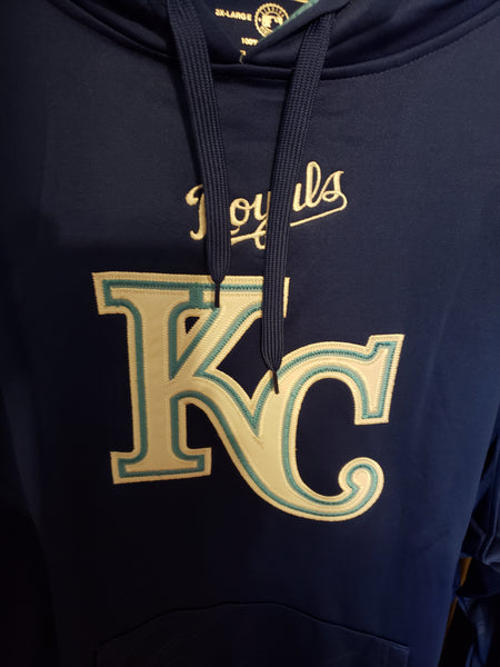 KANSAS CITY ROYALS STITCHES NWT PULL OVER HOODIE SWEATSHIRT 2XL NEW